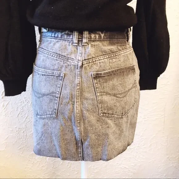 Pull & Bear Gray Fitted Denim Mini Skirt - Picture 9 of 12